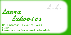 laura lukovics business card